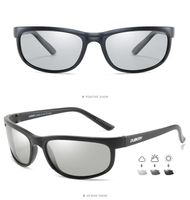 Wholesale High Quality Polarized Sports Photochromic Sunglasses Men Black Frame Discoloration Lenses Sun glasses Women Goggles Change Color