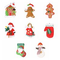 Wholesale Lovely Christmas Decoration cm Soft Clay Christmas Tree Pendant Lovely Santa Snowman Holiday Decoration Props Ornaments VT1984
