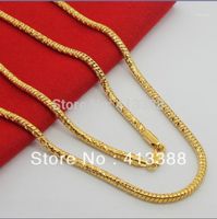 Wholesale Chains Whole SaleHigh Quality Arrivals K Plated Snake Jewelry mm Width cm Long Necklace Gold Chain For Men NEC15271