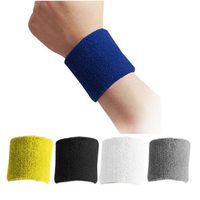 Wholesale Unisex Sweat Band Terry Cloth Wrist Band For Tennis Basketball Badminton Sport Wrist Support For Basketball Volleyba qylCXN