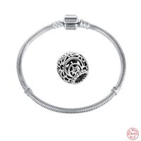 Wholesale Mc set Sterling Silver Hollow Stars Moon Charm Pendant Heart Family Beads Fit Original Pandora Bracelets Diy Jewelry