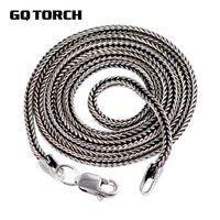 Wholesale Real Pure Sterling Silver Necklace Chain Women And Men Vintage tail mm Retro Solid Thai Italy Fine Jewelry
