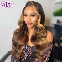 Wholesale Lace Wigs Ombre Colored Human Hair Transparent Whole Sale Body Wave Front Wig Pre Plucked Brazilian For Black Women