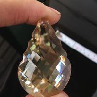 Wholesale 50mm Suncatcher Pendant Glass Art Drop Faceted Crystal Chandelier Craft Prism Hanging Ornament Fengshui Xms Champagne H jllcqA