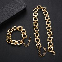 Wholesale New Jewelry European and American Personality Fashion Thick Chain Bracelet Punk Hip Hop Style Necklace Bracelet