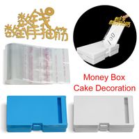 Wholesale Other Festive Party Supplies Set Cake Surprise Birthday Topper Money Box Funny ATM Happy Decoration Gifts With Transparent Bags Dropsh