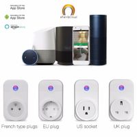 Wholesale Wifi Smart Plug Home Automation Phone App Timing Switch Remote Control V Wifi Socket Working with Amazon Alexa and Google