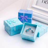 Wholesale 12 pieces Paper Ring Boxes With Bow Design For Earrings dozen Jewelry Case for Valentine s Day Gift Bulk