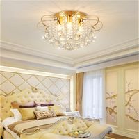 Wholesale Modern fashion crystal ceiling lamps dining room study chandeliers lighs American personalized wedding room chandelier lighting