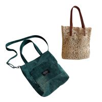 Wholesale Shoulder Bags ASDS Bag Corduroy Canvas Tote Green Lace Bag Handbag Khaki