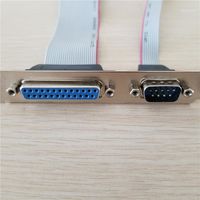 Wholesale DB25 Pin Parallel Port Printer LPT RS RS232 COM DB9 Pin Serial Port Cable Cord Wire Bracket cm1
