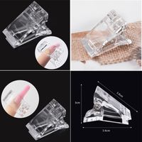 Wholesale 10pcs set Transparent Nail Tips Clips Sets Finger Poly Quick Poly Building UV Gel Extension Clamp Acrylic Nail Manicure Tools