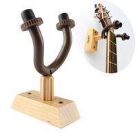 Wholesale Hooks Rails Literary Style Guitar Wooden Wall Hanger Holder Hook Stand Rack Fit For Violin Ukulele Elegant Cap Cloth