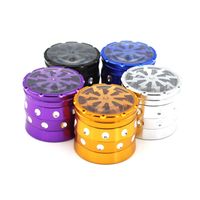 Wholesale Smoking mm Herb grinder Aluminum alloy Grinders layers Bling diamond for smoke cigarettesmoking Tobacco
