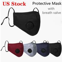 Wholesale With Designer Reusable Face Masks Black Value Carbon Fliter Camouflage Anti Dust Cycling Protective Face Mask with one filter free FY0016