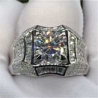 Wholesale 14K Gold Carats Diamond Ring for Men Rock k Gold Jewelry Anillo Silver Jewelry Diamant Rings