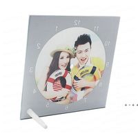 Wholesale Creative decoration Sublimation glass painting photo frame DIY thermal transfer photos frames BYSEAsublimated pictures natural Arts EWD13114