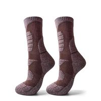 Wholesale 1 Pair Skiing Socks Soft Home Outdoor Snowboard Absorb Sweat Winter Non Slip Sports Breathable Thick Middle Tube Mountaineering Y1222