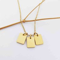 Wholesale Minimalist K Gold Fancy Jewelry with Small Pendant Oro Laminado k Custom Necklace Dij Al Por Mayor