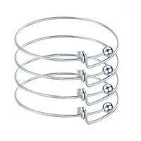 Wholesale Bangle Stainless Steel Blank Adjustable Expandable Wire Bracelets Bangles For DIY Charm Jewelry1