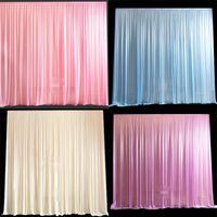 Wholesale Wedding Centerpieces Cotton Curtain Stage Background Decoration Curtains Silk Slippery Fabric Non Fading Drapery New Arrival xj7 L1