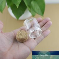 Wholesale 24pcs mm ml Mini Glass Bottles Spice Storage Jars Corks Spicy Bottle Containers Tiny Jars Vials with Cork Stopper