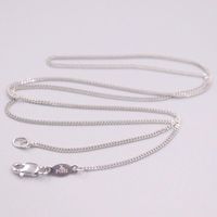 Wholesale Chains Real Platinum Necklace Women s Curb Chain Female mm Simple Link cm Gift Neckalce Jewellery