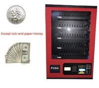 Wholesale Hot sale Paper money and coin small vending Self service machine for sale with red black white different color1