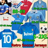 Wholesale Maradona Napoli Retro Soccer Jerseys Coppa Italia Diego Nàpule Vintage Calcio Classic Men football shirts