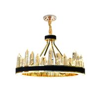 Wholesale fashion modern led chandeliers living room hotel Stainless Steel Iron Crystal pendant lights