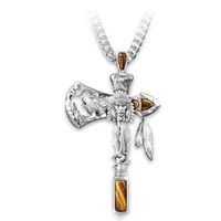 Wholesale iindians axe necklace Pendant Jewelry Stainless steel silver Jewelry Women Decoration Accessories Necklace