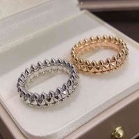 Wholesale Hot Selling car tier high end jewelry for men and women Willow Nail Ring Sterling Silver Plated k Gold Rose Golden Surface Ring Hand Jewelry Female
