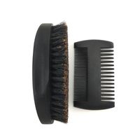 Wholesale Hair Brushes Beard Brush And Mustache Comb Kit For Men s Facial Care Gift Grooming With Bristle Shaving Set