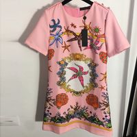 Wholesale Summer Starfish Print Dress Creative Print Designer Lady Skirts Birthday Gift for Girls Brand Dresses