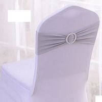 Wholesale Chair Cover Sash Bands Wedding Party Birthday Chair buckle sashes Decoration Colors Available Spandex Lycra Wedding High quality CCA2466