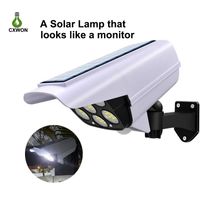 Wholesale Solar Security wall Lamp Outdoor Dummy Camera Wireless LEDs Spot Light Modes Motion Sensor Lights for Garden Home Park