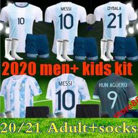 Wholesale 2020 men kids Argentina soccer sports Jersey home away MARIA AGUERO HIGUAIN MESSI DYBALA boys Adult kit Football shirt