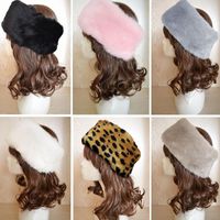 Wholesale Beanie Skull Caps Ladies Warm Fur Head Rings Beanies Hats Winter Hat For Women Fluffy Plush Hair Band Ear Warmer Girls Headwear Bandana