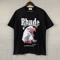 Wholesale Sleeve T Shirt Men Women High Quality Eagle Print T shirt Top Tees Black White