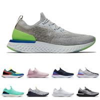 Wholesale Hot Selling Grey Volt Top EPIC Running Shoes React Fly Knit V1 V2 Belgium All White Cookies And Cream mens womens Outdoor Trainers