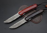 Wholesale new Damascus folding gift knife damascus blade gift box natural ebony with clear wood EDC tools total lenght cm