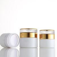 Wholesale White Glass Cosmetic Jars Lotion Pump Bottle Atomizer Spray Bottles with Acrylic Drop Lids g g g ml ml