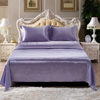 Wholesale Bedding Sets Pure Color Smooth Simulation Silk Bed Sheet Four piece Set Europe And The United States Double Home Textile Air Simple1