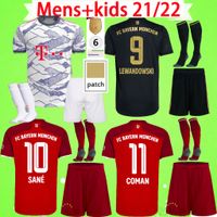 Wholesale Mens Kids Kit with socks soccer jerseys boys sets LEWANDOWSKI SANE GORETZKA bAyerN MULLER DAVIES adult suits football shirt muNich fourth away third