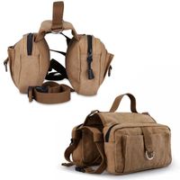 Wholesale Dog Car Seat Covers Pack Hound Travel Camping Hiking Backpack Saddle Bag Rucksack For Medium And Large Khaki