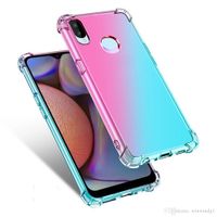 Wholesale Explosion proof Phone Cases For Samsung Galaxy S10 S21 A71 S20 Note Waterproof Gradient Color Silicone TPU Case