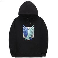 Wholesale Japanese Animation Giant Attack on Titan Ackerman Printed Hooded Sweater Fashion Top