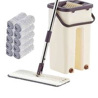 Wholesale Hand Free Wringing Floor Wet or Dry Usage Magic Automatic Spin Self Cleaning Flat Squeeze Mop and Bucket