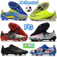 Wholesale Soccer cleats Shoes X Ghosted FG deep blue yellow pink black red gold volt white fashion luxury mens designer football boots sneakers
