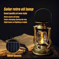 Wholesale Classic Kerosene Lanterns Iron Vintage Retro Oil Lamp Portable Lamp Indoor Garden Led Night Light For Camping